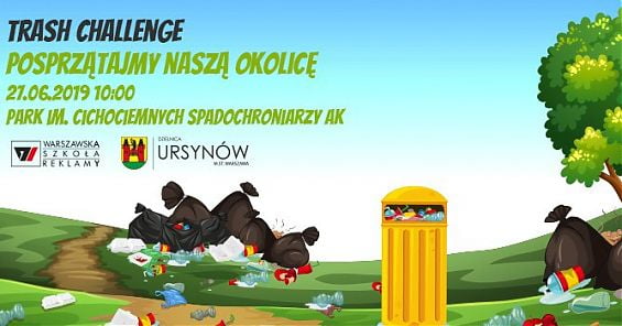 Trash challenge Warszawskiej Szkoły Reklamy. 27 czerwca 2019 r. 